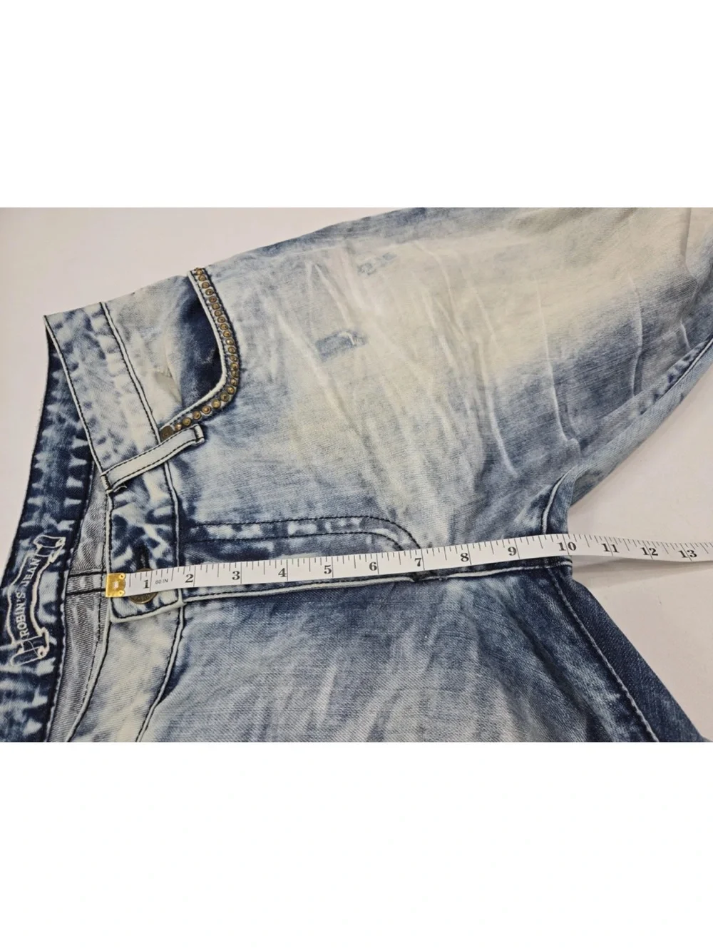 Robins Jeans Vintage Edition Long Flap Jeans Crystals 34